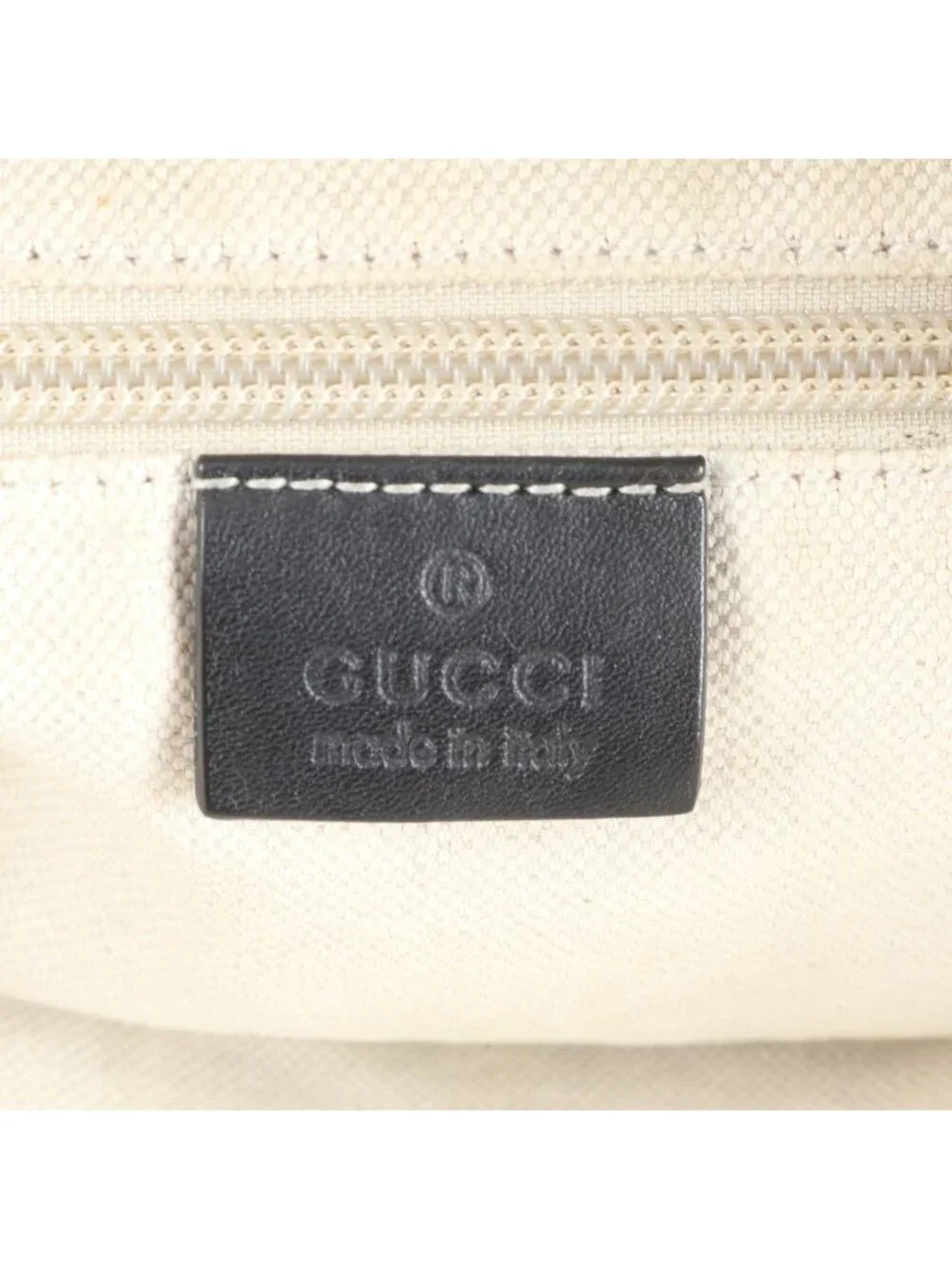 Gucci Leather Shoulder Bag Crossbody Messenger Business Tote Black